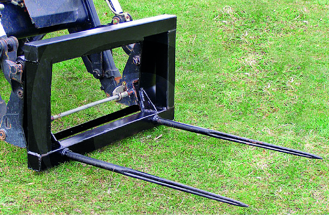 Tractor Loader Twin Tine Bale Spike BORDER PLANT SALES LTD