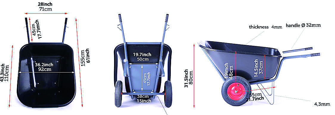 300 Ltr Wheelbarrows Lots of Colours Available BORDER PLANT