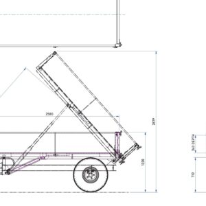 LWC 2 Tonne  hydraulic Tipping Trailer