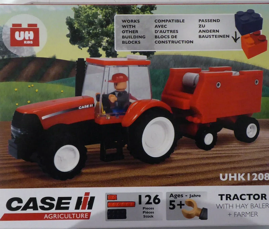 CASE IH Tractor With Baler And Farmer Toy