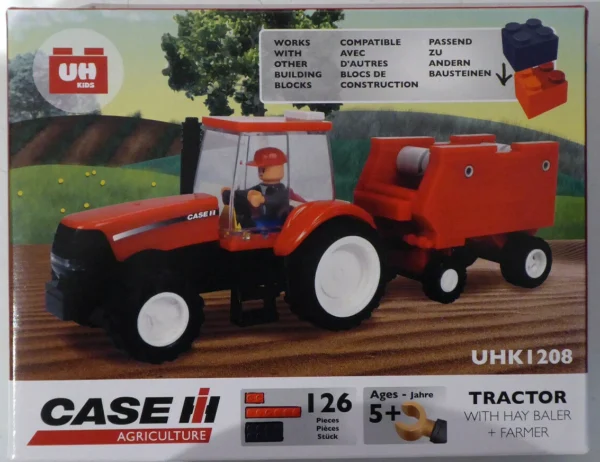CASE IH Tractor With Baler And Farmer Toy