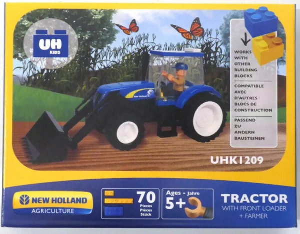 NEW HOLLAND Tractor With Front Loader And Farmer Toy
