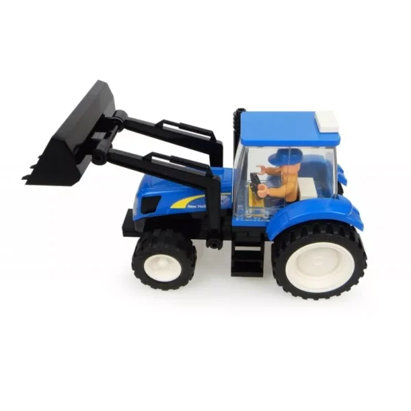 NEW HOLLAND Tractor With Front Loader And Farmer Toy - Image 3