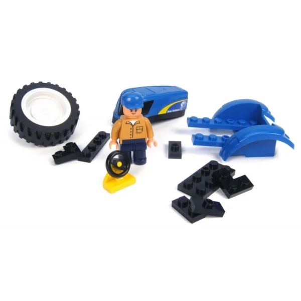 NEW HOLLAND Tractor With Front Loader And Farmer Toy - Image 4