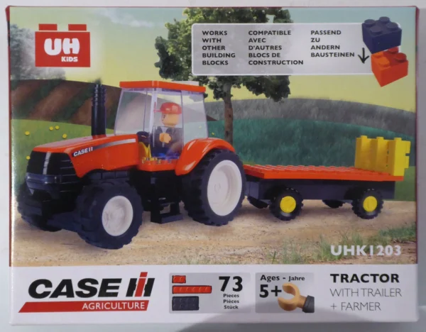 CASE IH Tractor With Trailer And Farmer Toy