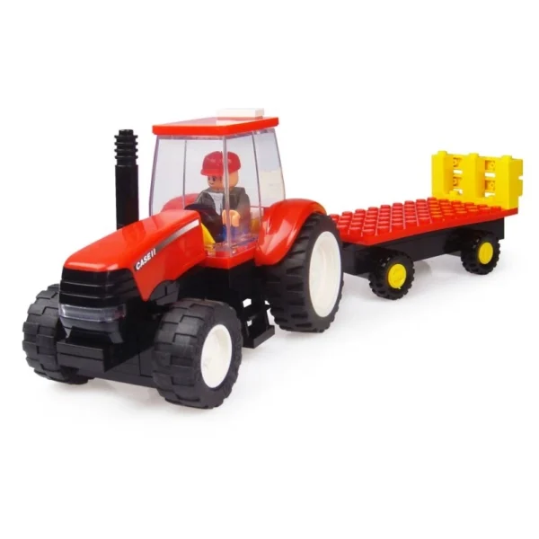CASE IH Tractor With Trailer And Farmer Toy - Image 2