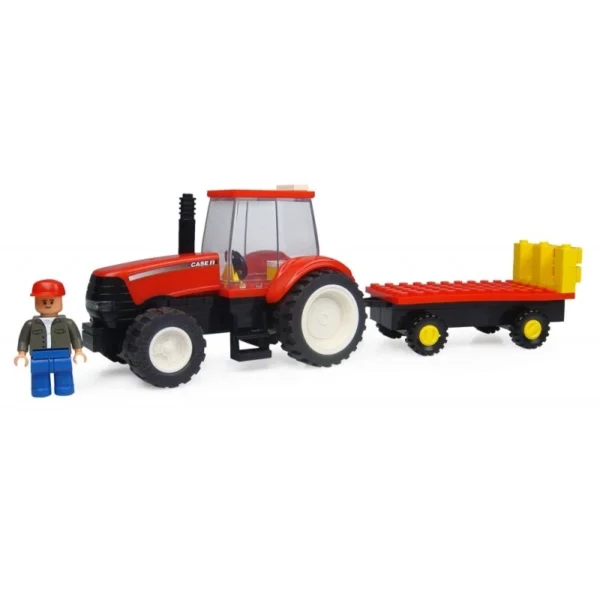 CASE IH Tractor With Trailer And Farmer Toy - Image 3