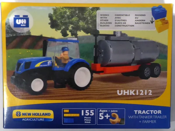 NEW HOLLAND Tractor With Tanker And Farmer Toy