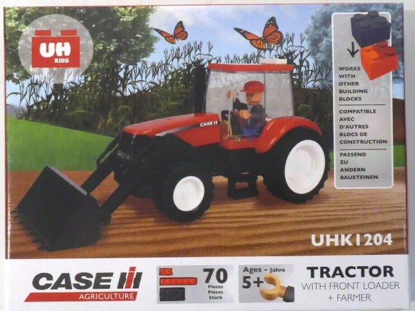 CASE IH Tractor With Front Loader And Farmer Toy