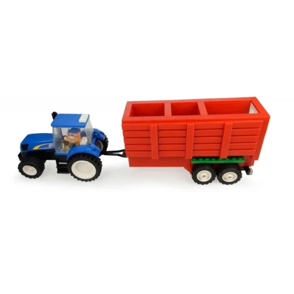 NEW HOLLAND Tractor With Hopper Trailer And Farmer Toy - Image 2