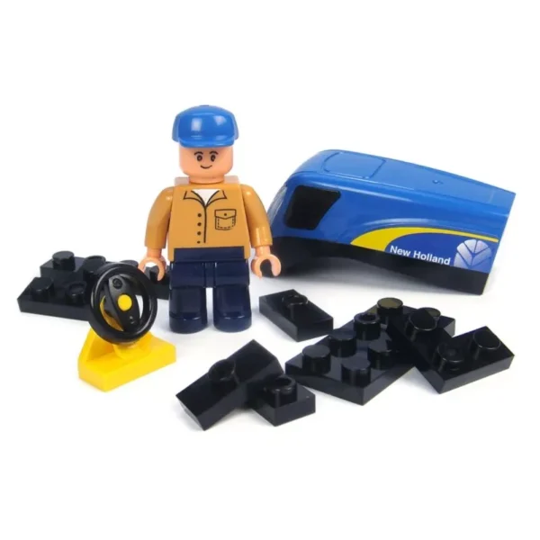 NEW HOLLAND Tractor With Hopper Trailer And Farmer Toy - Image 4