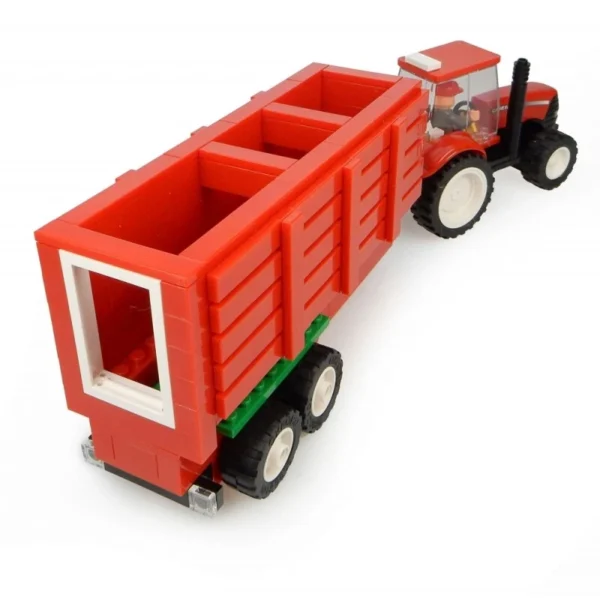 CASE IH Tractor With Hopper Trailer And Farmer Toy - Image 3