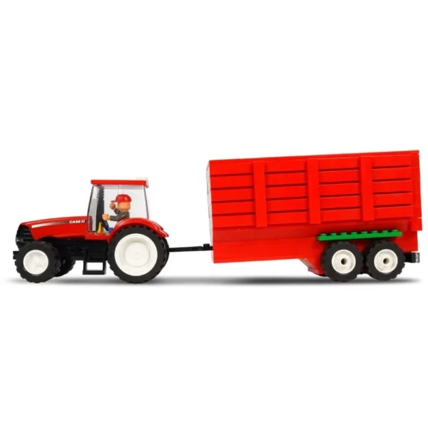 CASE IH Tractor With Hopper Trailer And Farmer Toy - Image 4