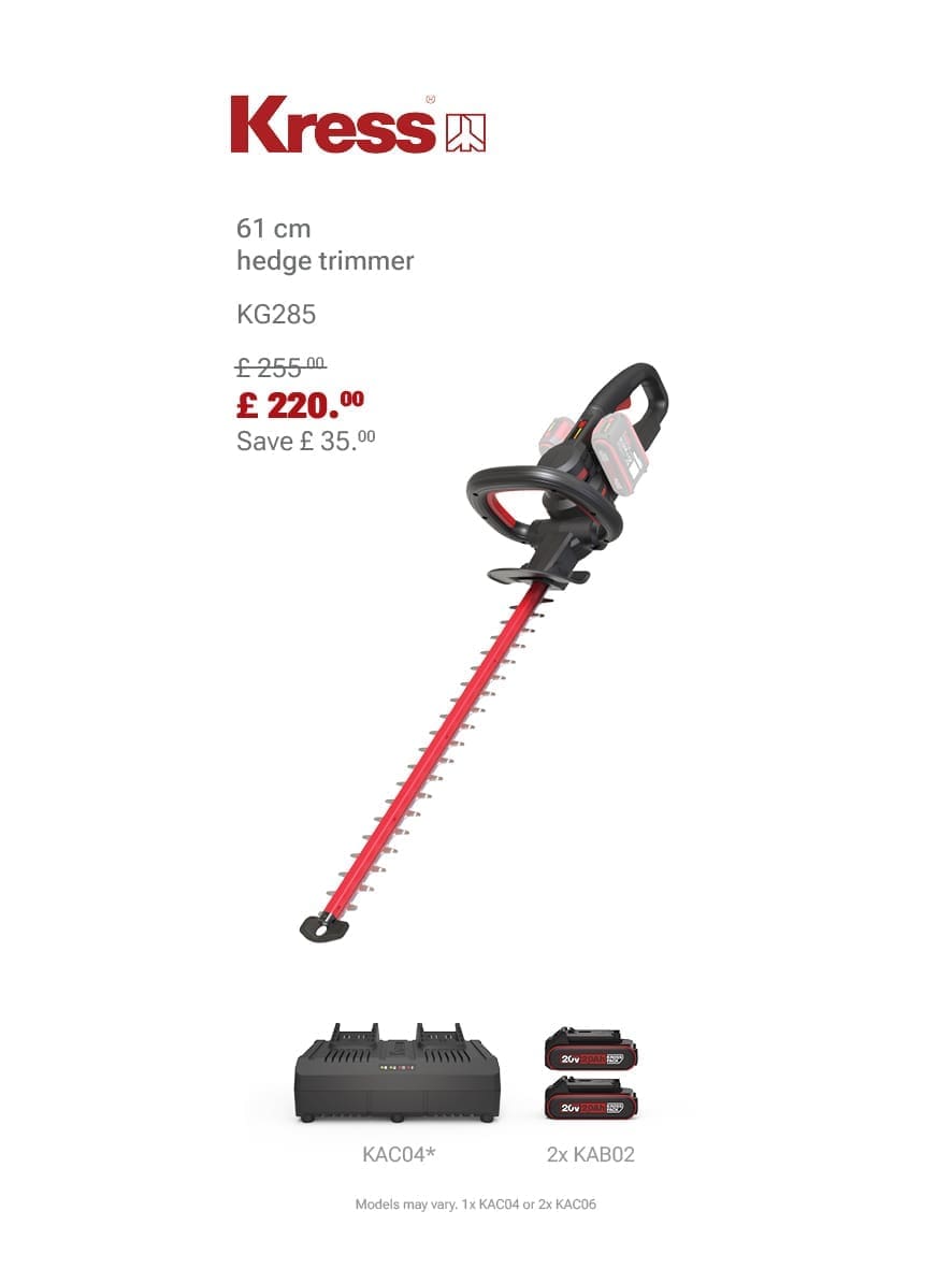 KRESS KG285E Hedge Trimmer Bundle Deal
