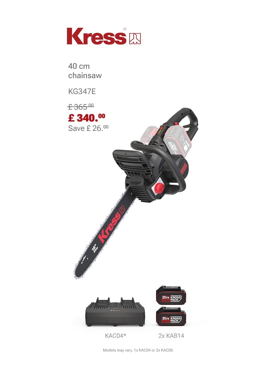KRESS KG347E Chainsaw Bundle Deal