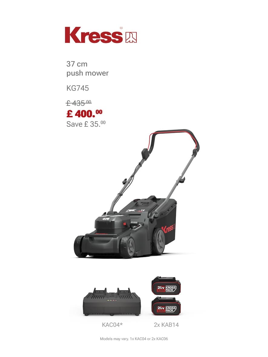 KRESS KG745 Push Mower Bundle Deal