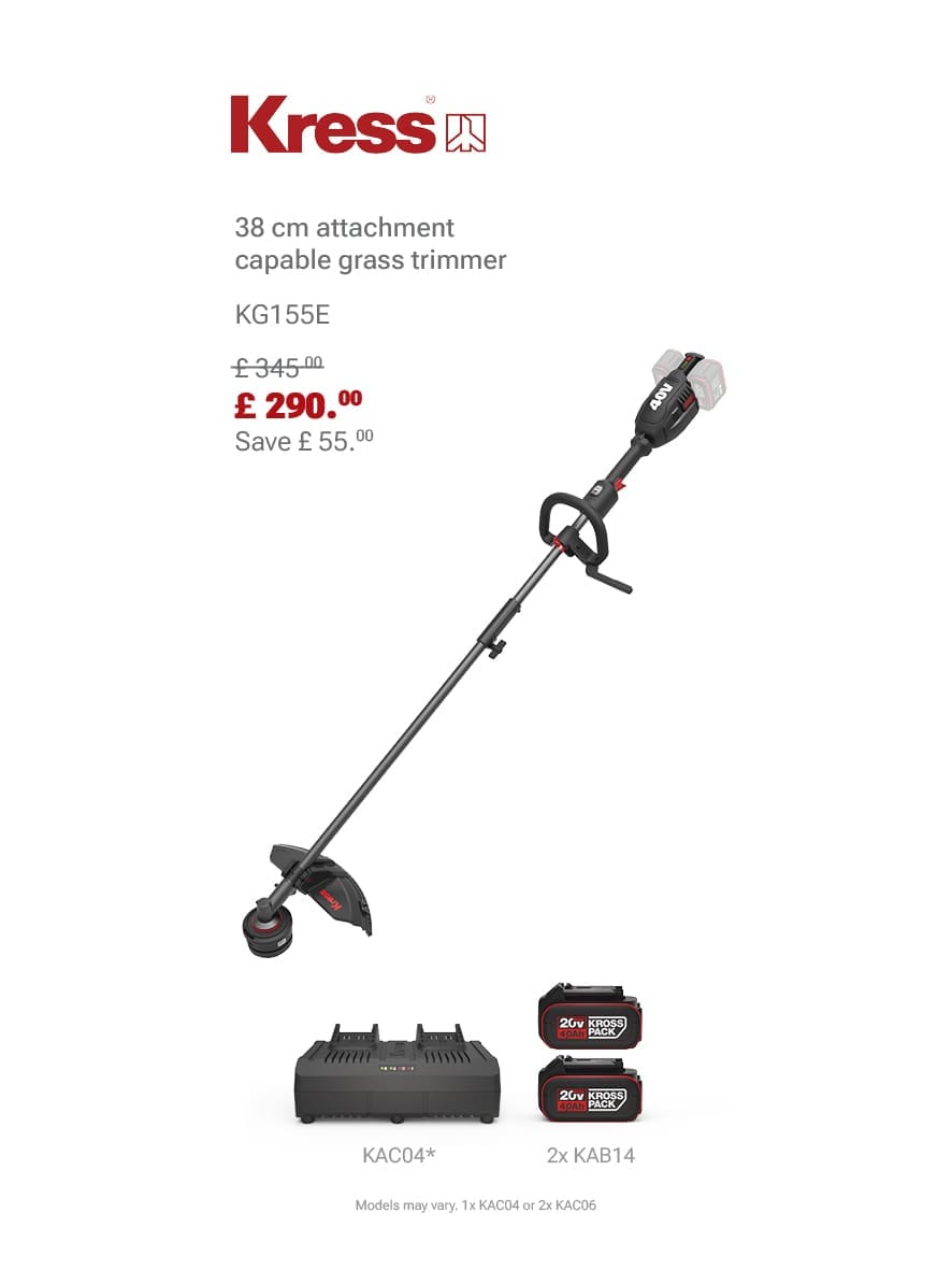 KRESS KG155E Grass Strimmer Bundle Deal