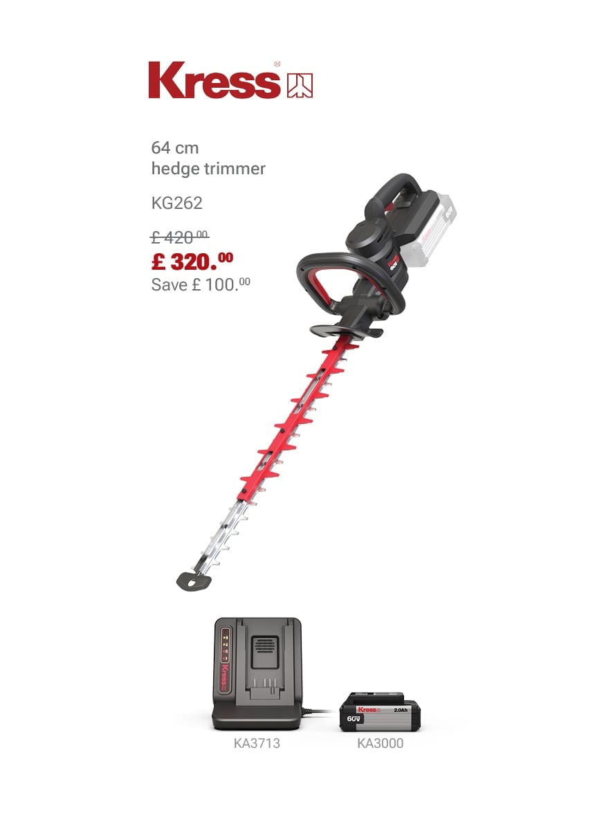 KRESS KG262 Hedge Trimmer Bundle Deal