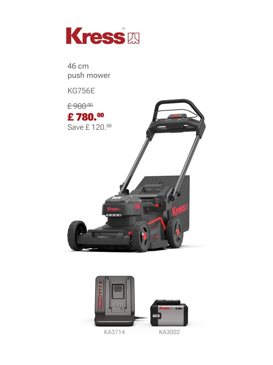 KRESS KG756E Push Mower Bundle Deal