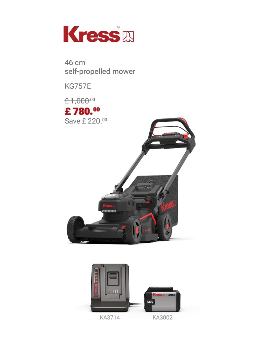 KRESS K757E Self-Propelled Mower Bundle Deal